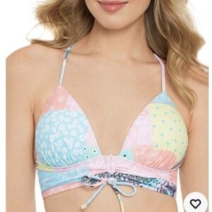 Salt + Cove Patch Maker Crossback Bikini Top Sea Blue XL